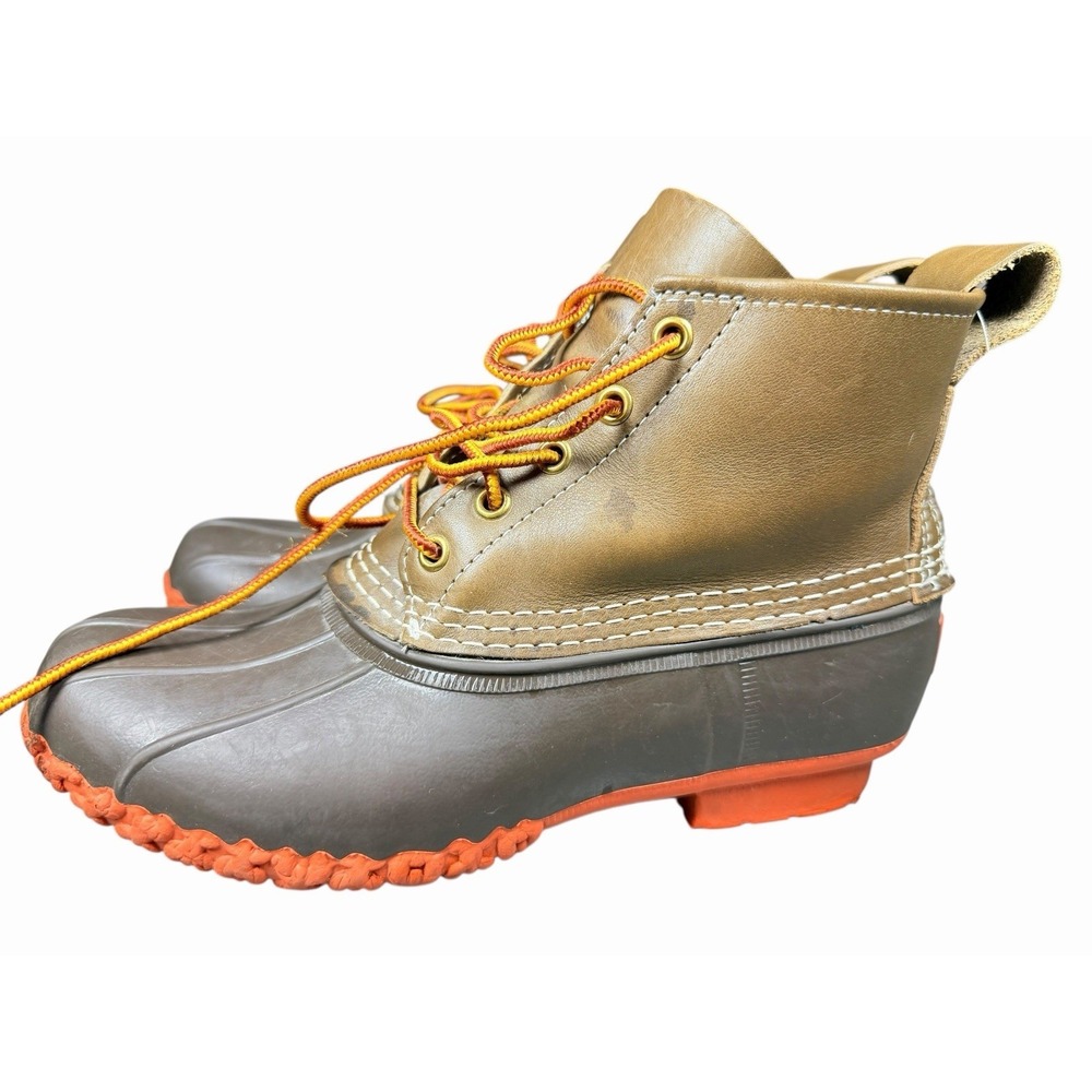 L.L. Bean Maine Hunting Duck Boots 2017 Limited Orange Chain Sole USA Womens‎ 7M